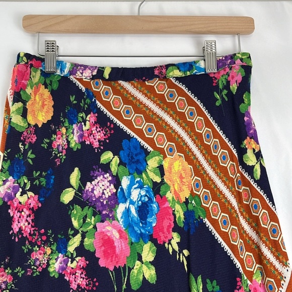 Farm Rio Thin Floral Asymmetrical Handkerchief Skirt - Picture 4 of 10